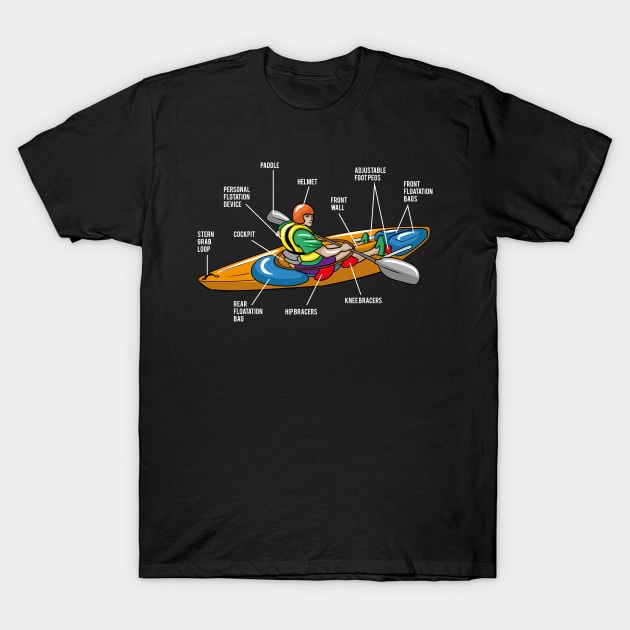 Kayak T-Shirt by LetsBeginDesigns